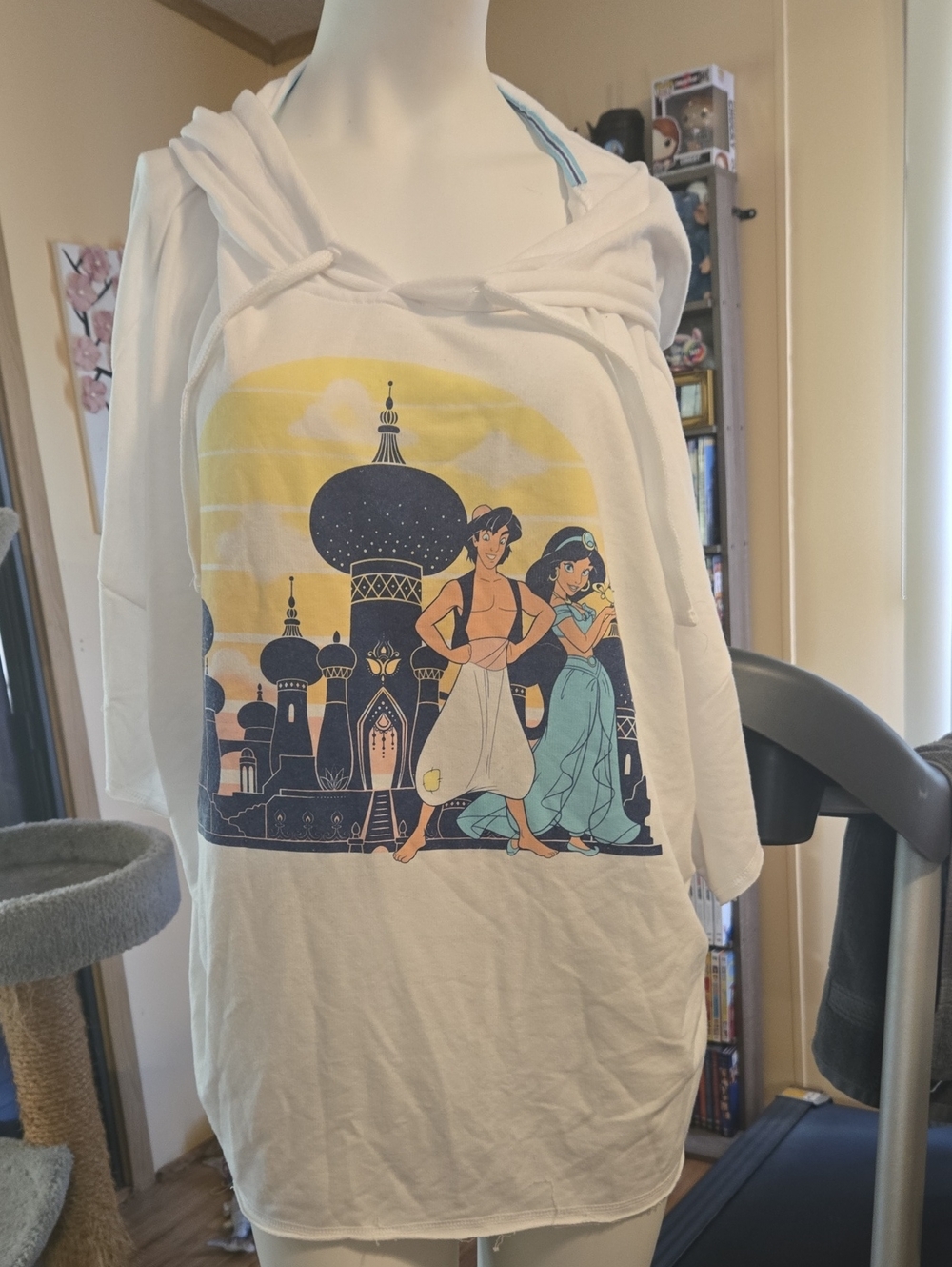 Short Sleeve Oversized Hooded Aladdin T Shirt